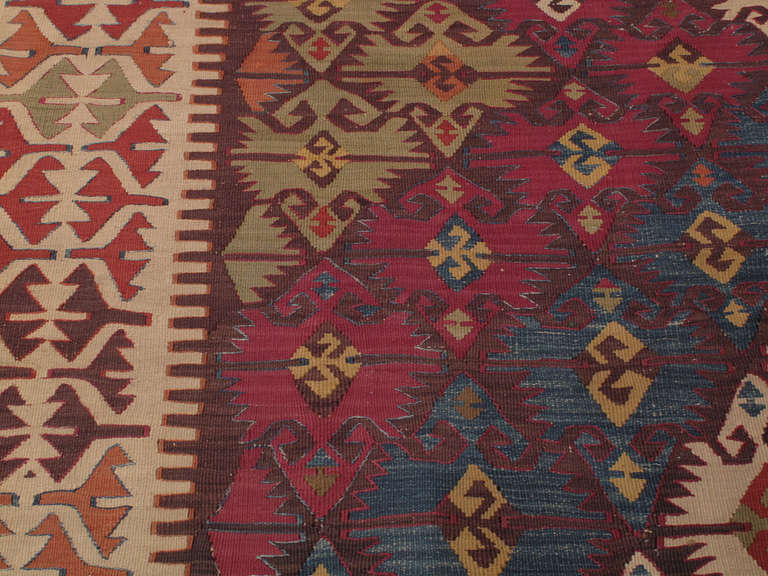 Turkish Antique Kilim Panel Rug