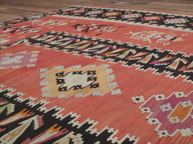 Mid-20th Century Large Balkan Kilim Rug