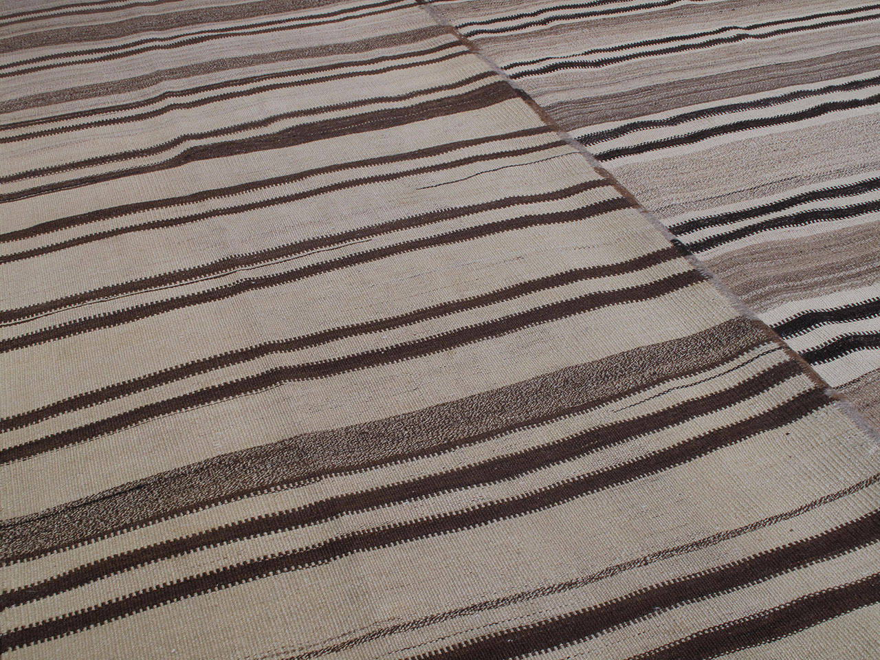 Turkish Striped Kilim in Two Panels