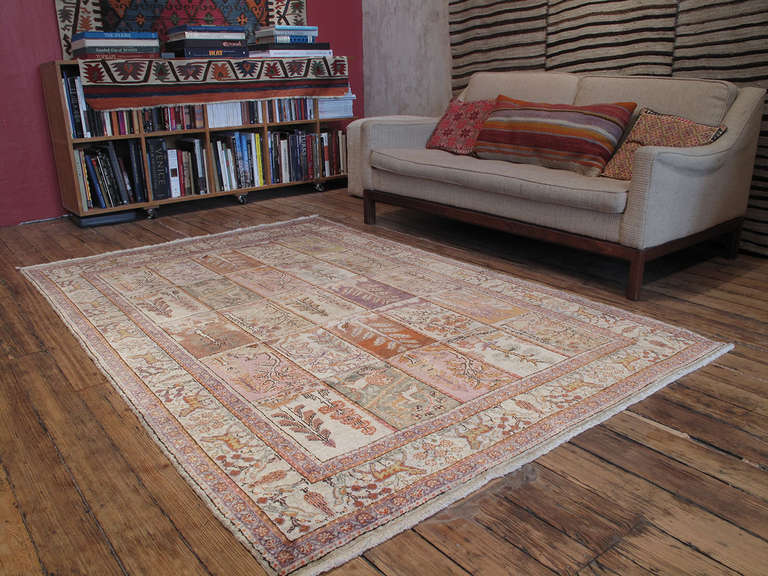 Kayseri-Teppich aus Baumwolle. Ein schöner alter türkischer Teppich mit einem klassischen 