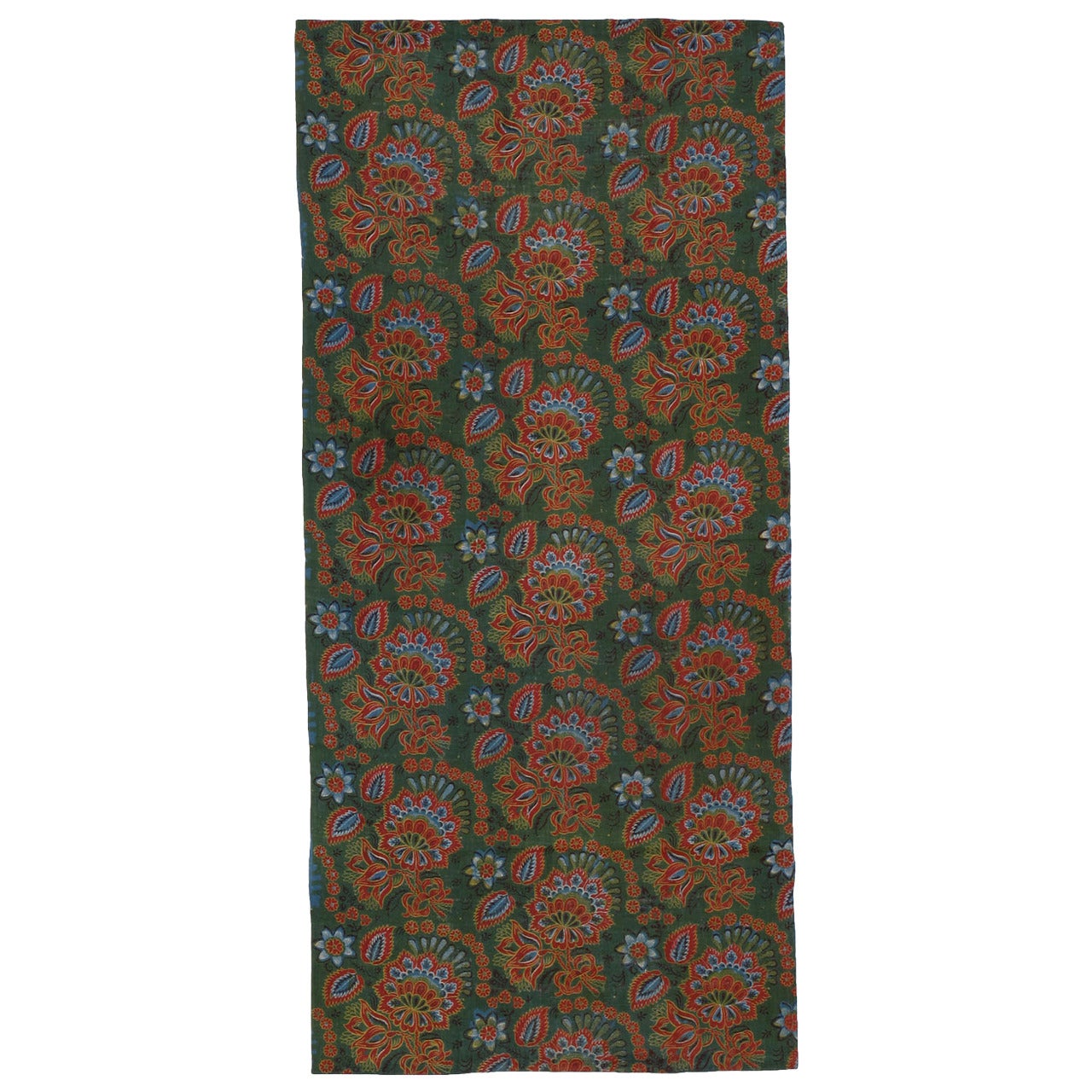 Antique Russian Fabric Panel Rug