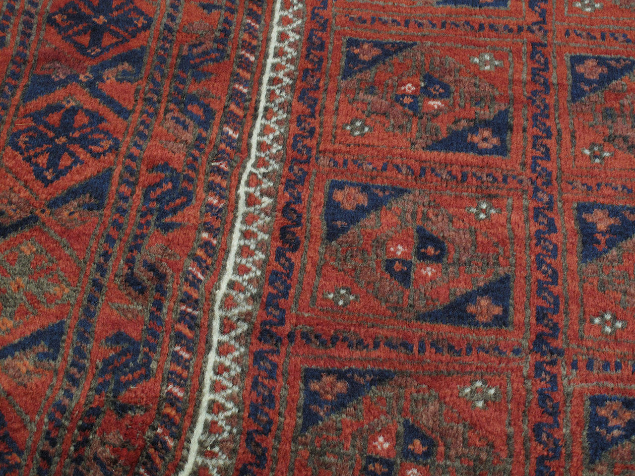 Hand-Knotted Antique Baluch Rug