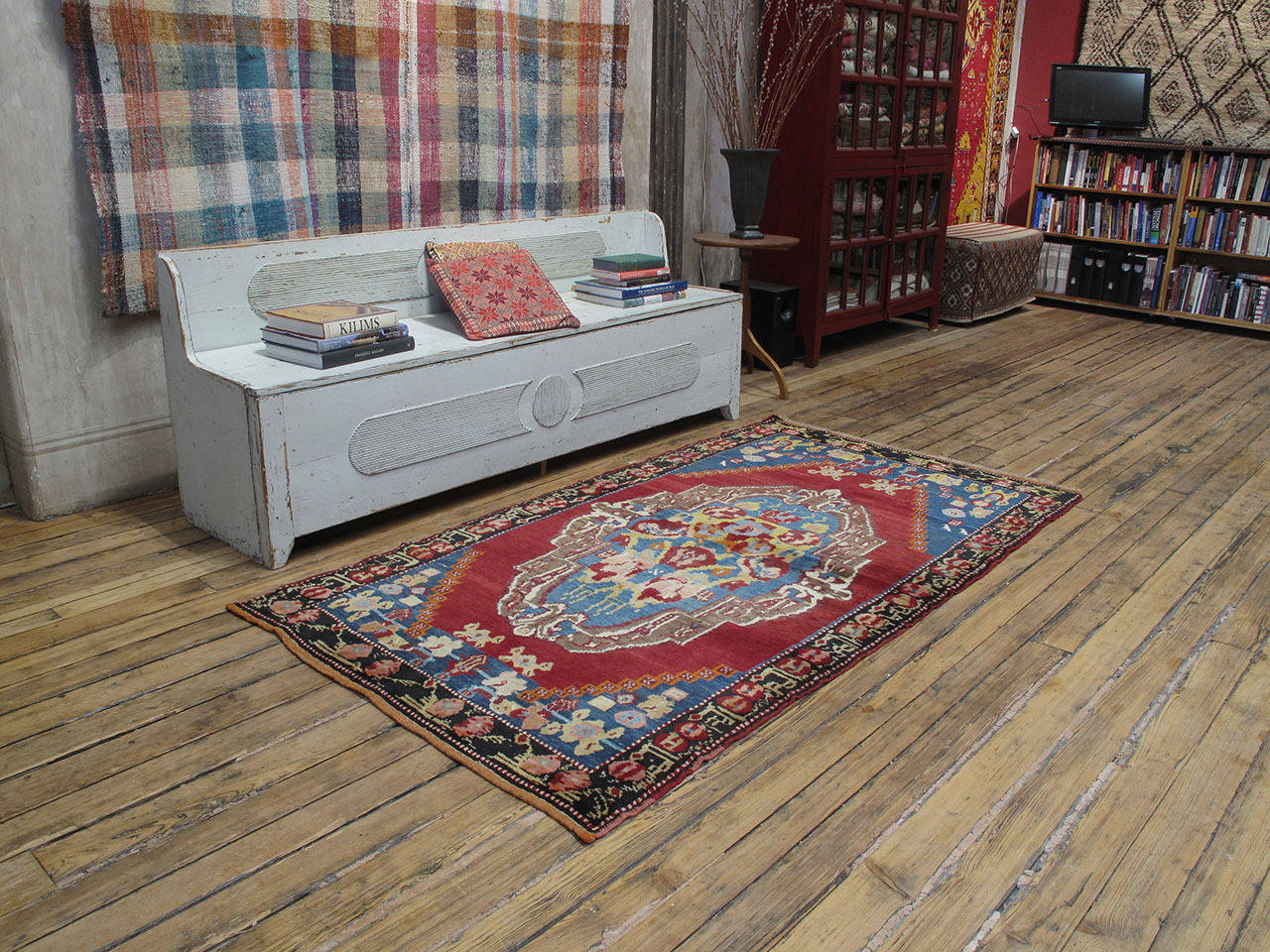 Karabagh rug. Stylized or realistically drawn floral designs in Karabagh, Armenia can be traced back to imperial Russian heritage of this prolific weaving region. This rug is a particularly nice example of the type with a lovely color palette,