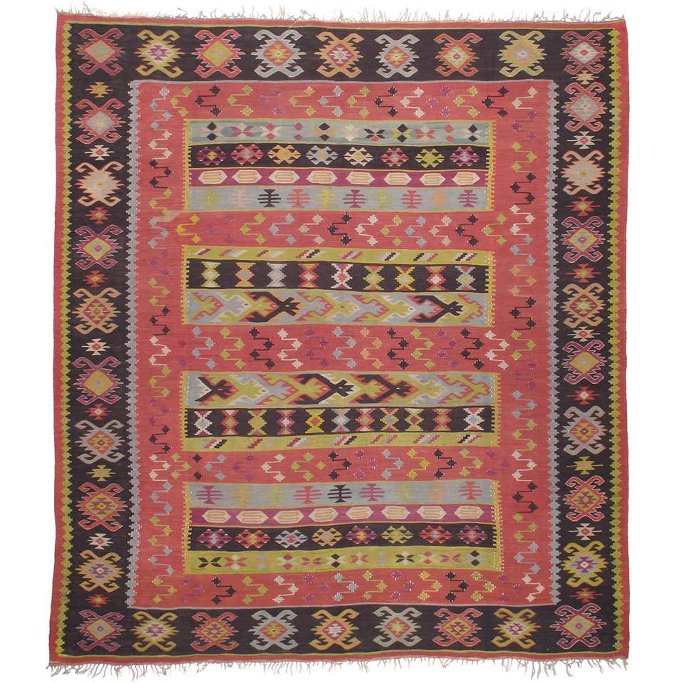 Serbian Rug Balkan Kilim Rug For Sale at 1stDibs