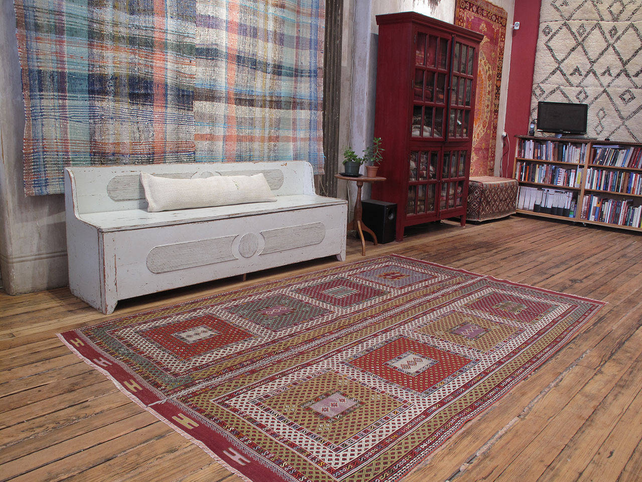 A beautiful old tribal flat-weave from Western Turkey, woven in the intricate 