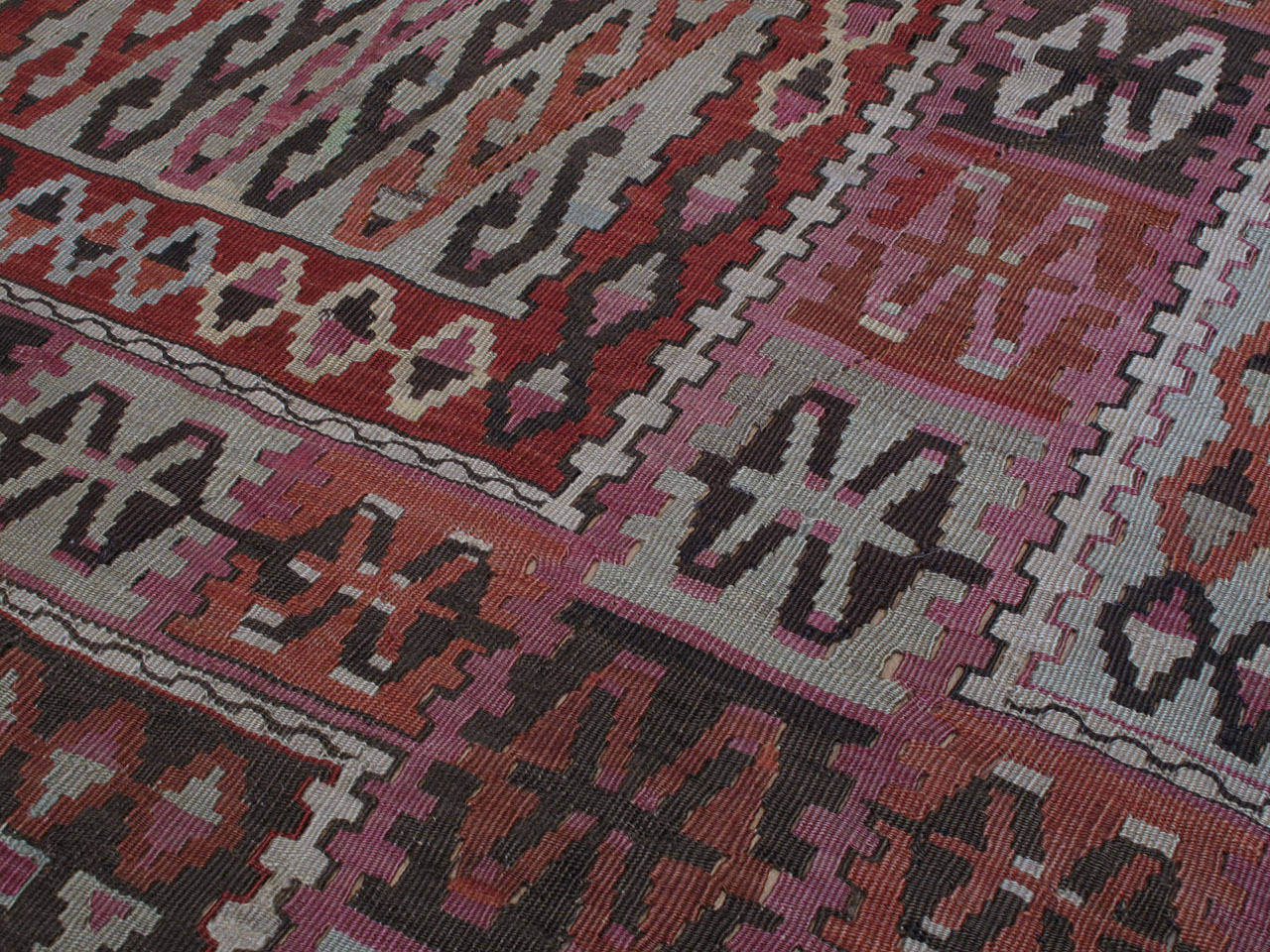 Antique Turkish Bayburt Kilim Rug at 1stDibs