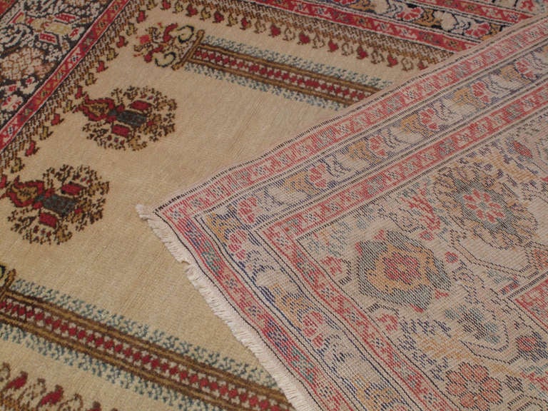 Hand-Knotted Antique Bandirma Prayer Rug For Sale