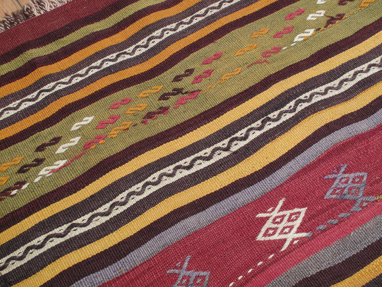 Fantastic Konya Banded Kilim 1