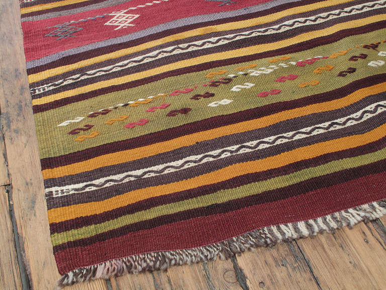 Fantastic Konya Banded Kilim 2