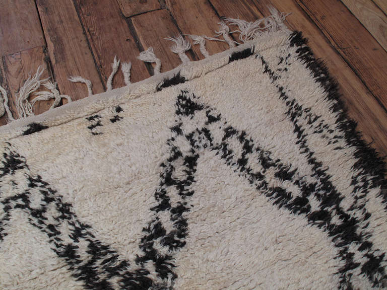 Hand-Knotted Beni Ouarain Rug