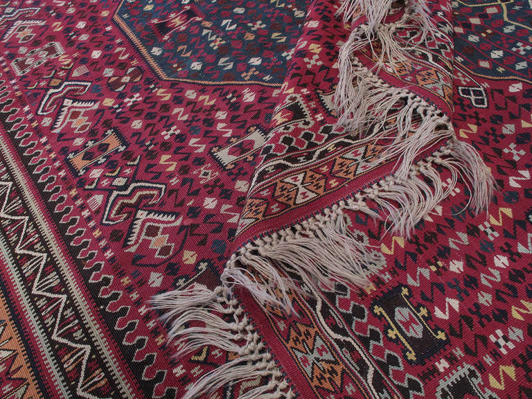 Wool Antique Erzurum Kilim