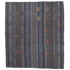 Large Kilim with Colorful Motifs