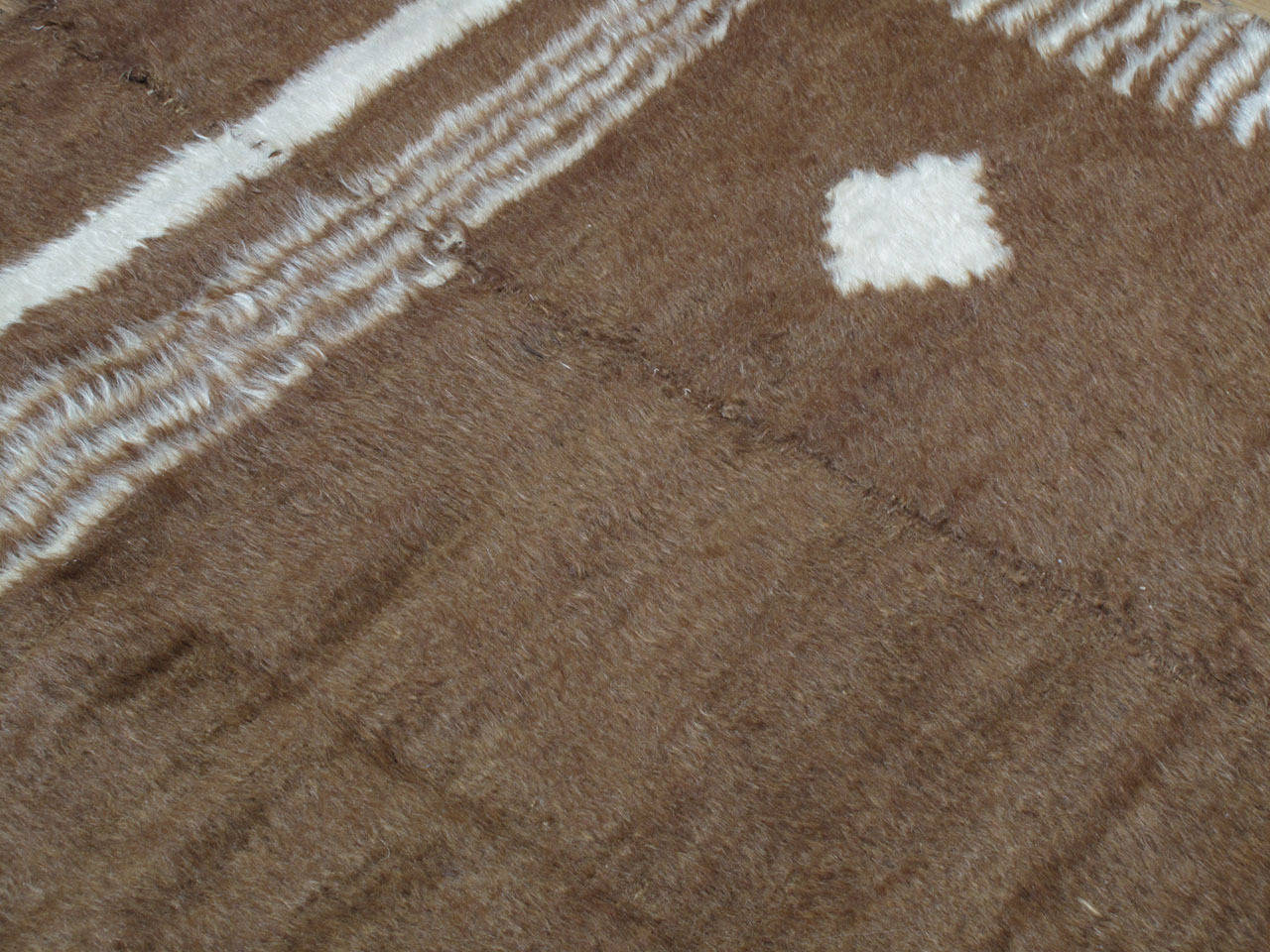 Hand-Woven Angora Blanket Rug