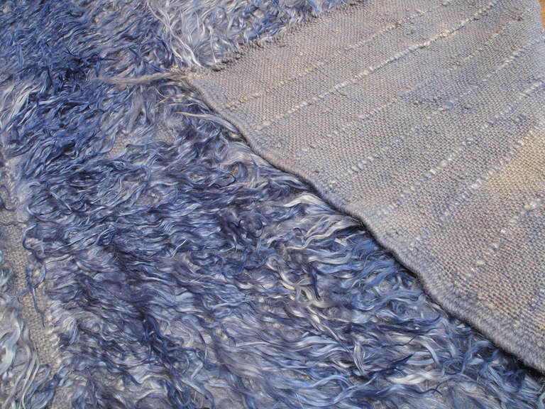 Mid-20th Century Blue Angora Tulu