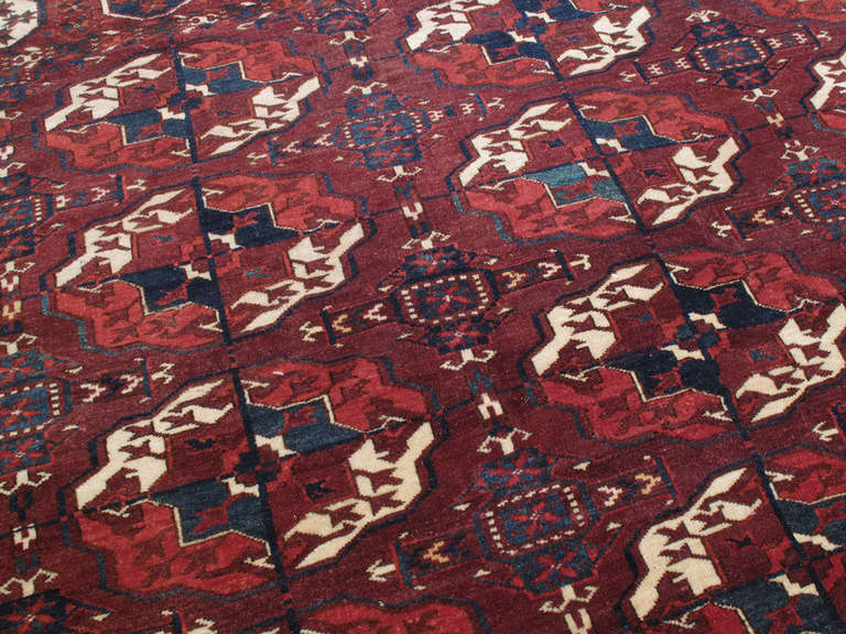 Hand-Knotted Superb Antique Turkmen Carpet