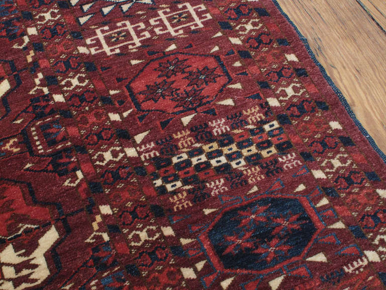 Wool Superb Antique Turkmen Carpet