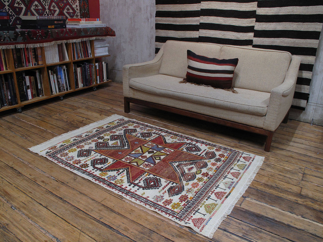Turkish Small Kilim with Large Star
