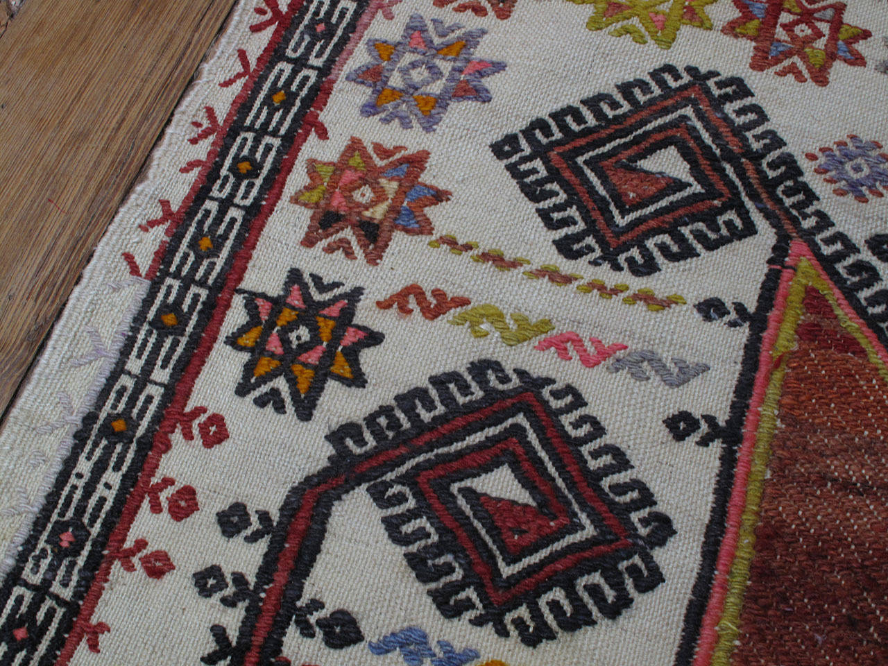 20th Century Small Kilim with Large Star
