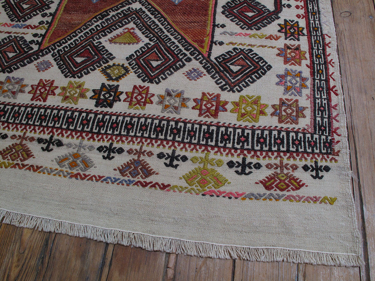 Wool Small Kilim with Large Star