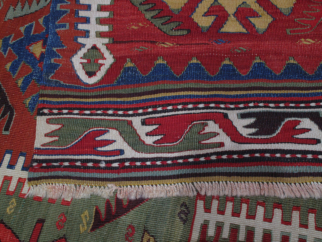 Kilim Rug with Ascending Arches 3