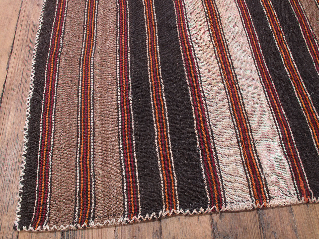 20th Century Kilim Rug with Vertical Stripes 