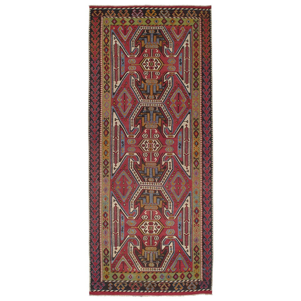 Unusual Anatolian Kilim Rug For Sale
