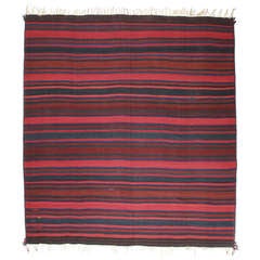 Large Bakhtiari Banded Kilim Rug