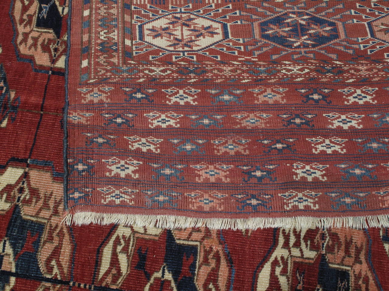 19th Century Antique Tekke Main Carpet For Sale