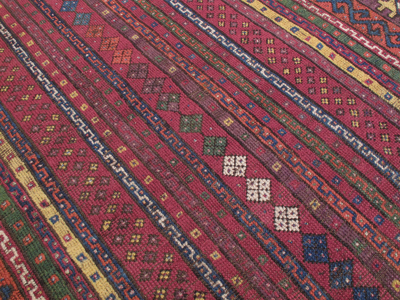 Hand-Knotted Antique East Anatolian Long Rug For Sale