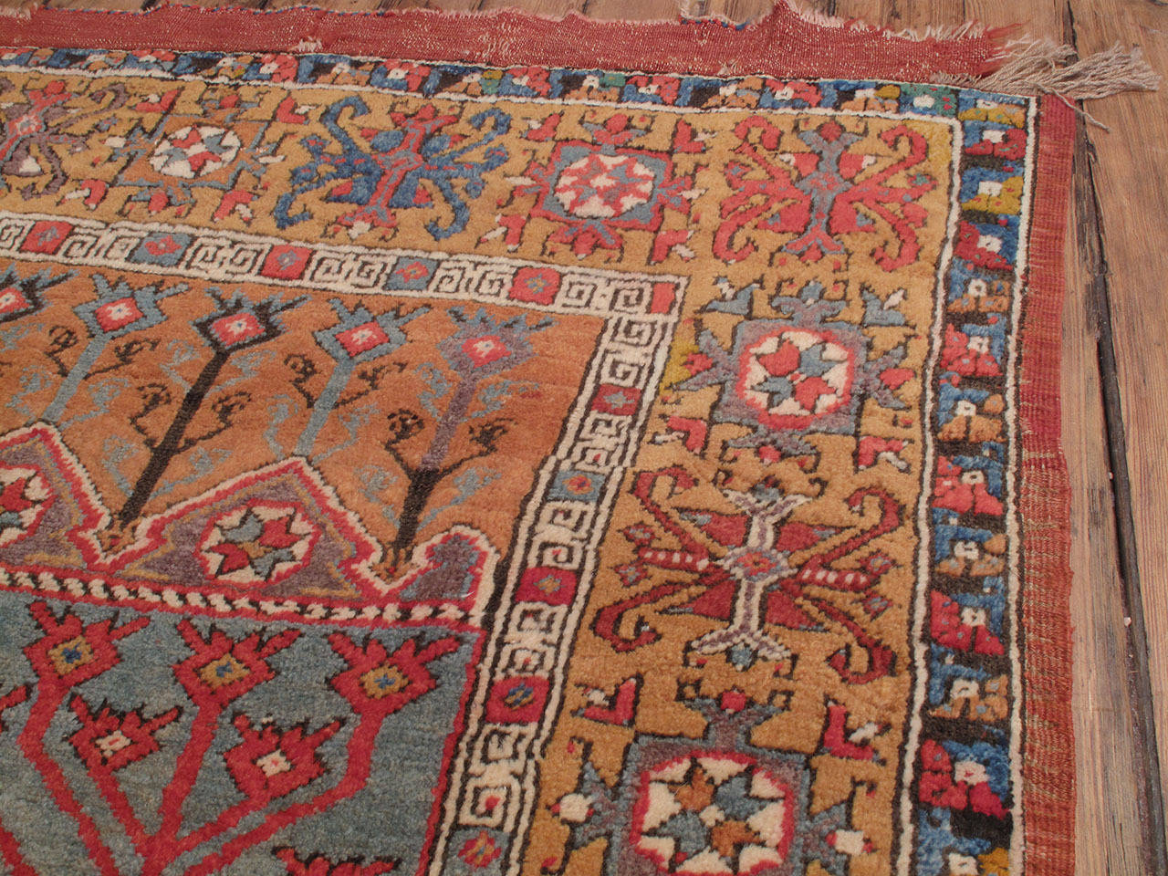Antiker antiker Konya-Gebetteppich (Wolle) im Angebot