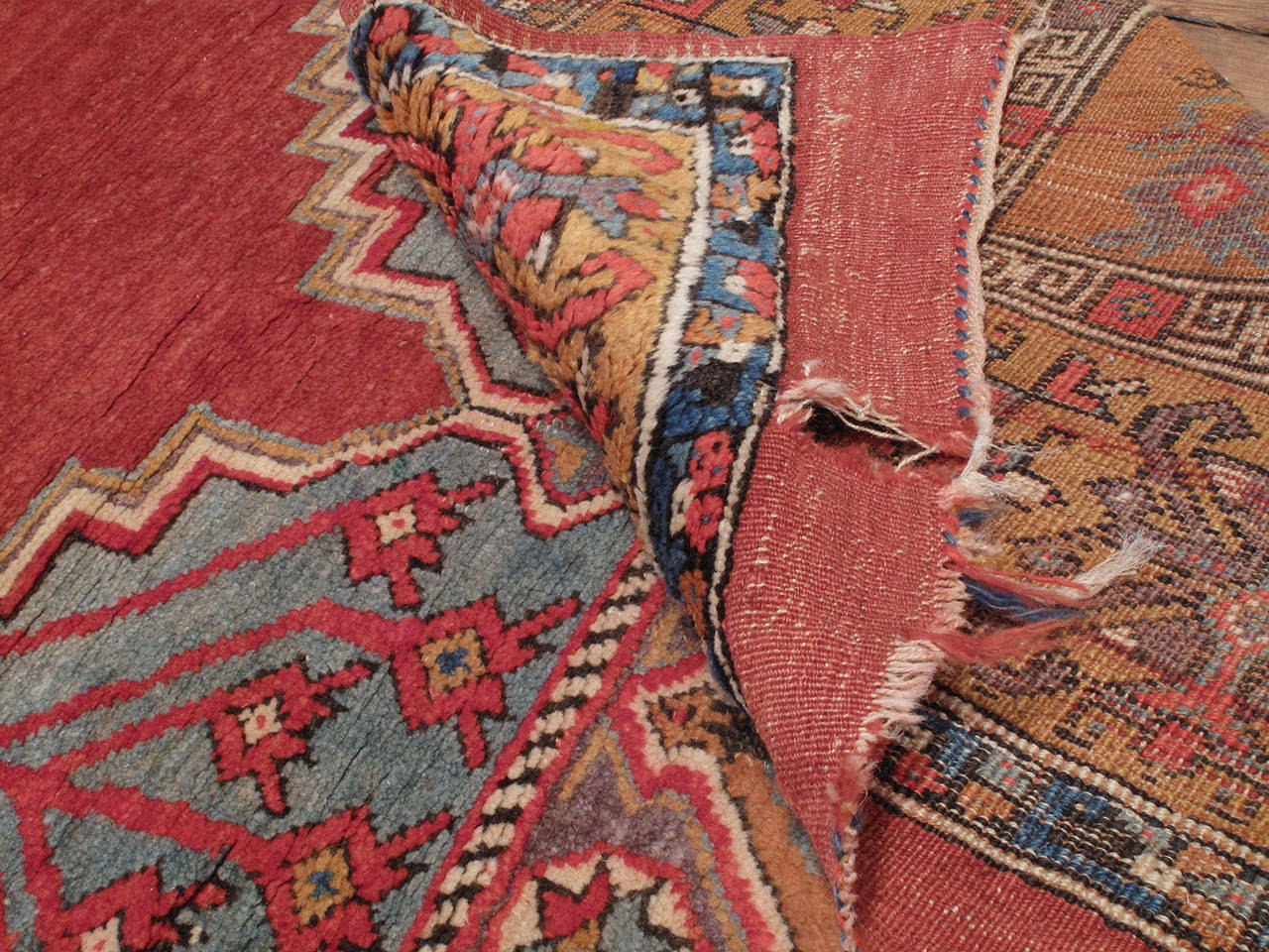 Wool Antique Konya Prayer Rug For Sale