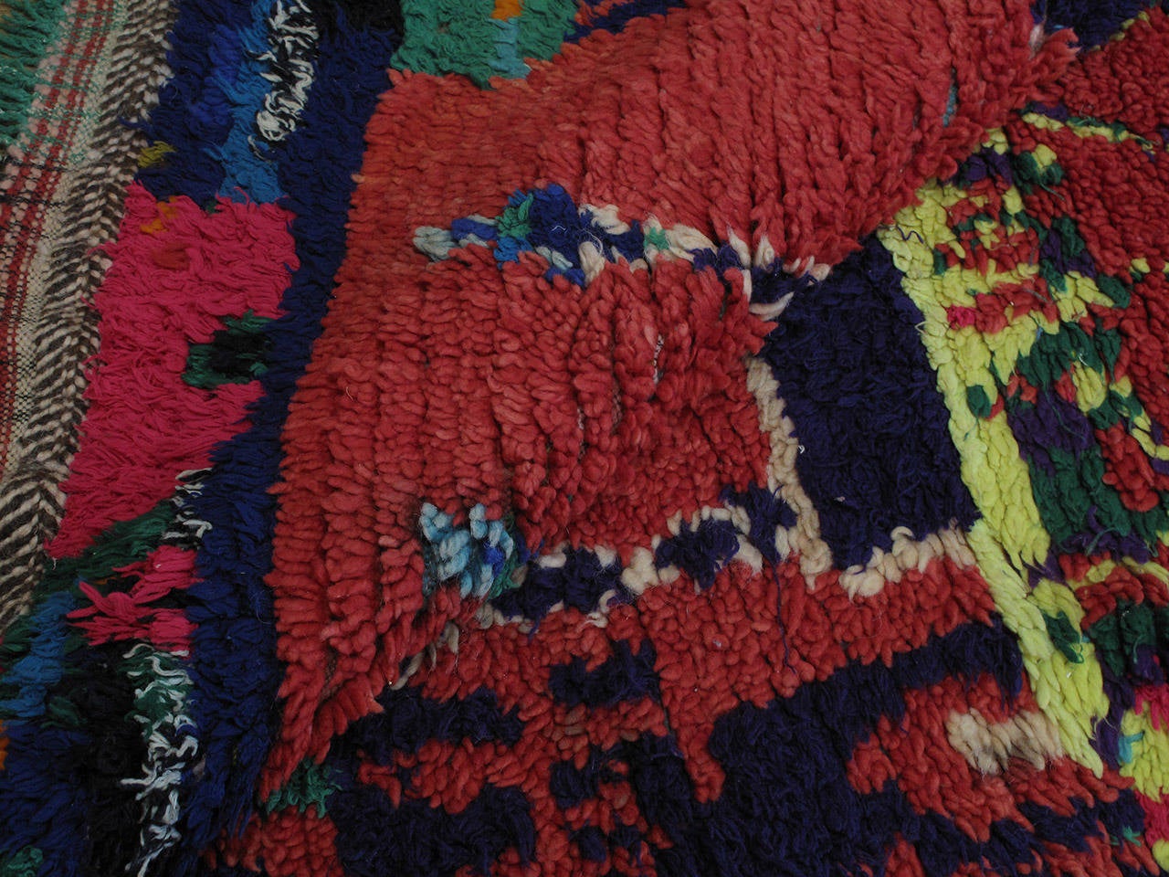 Cotton Azilal Moroccan Berber Rug, Saddle Cover