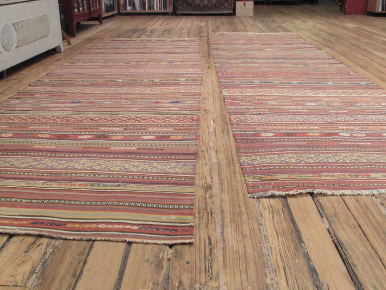 Turkish A Pair of Kilim Runners