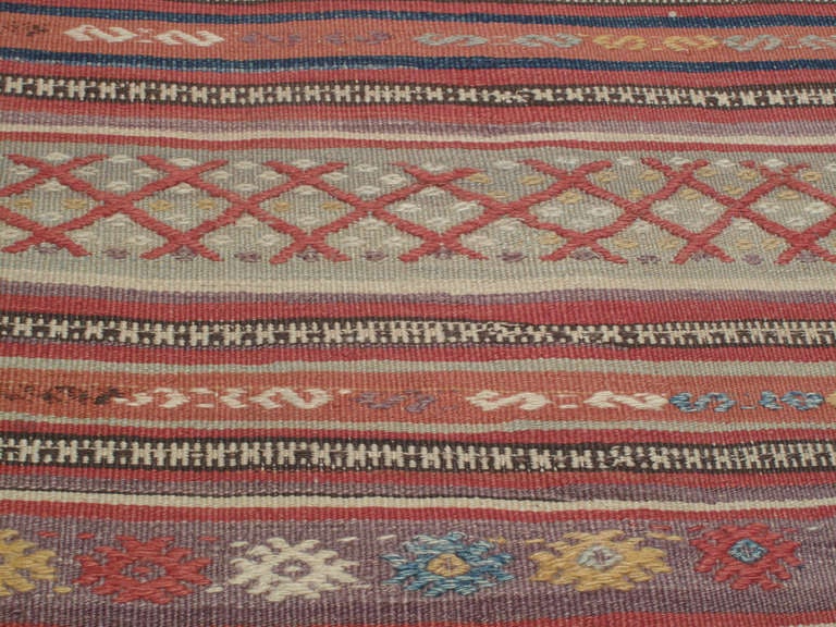 Hand-Woven A Pair of Kilim Runners