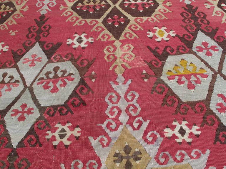 Antique Sharkisla Kilim Rug In Good Condition In New York, NY