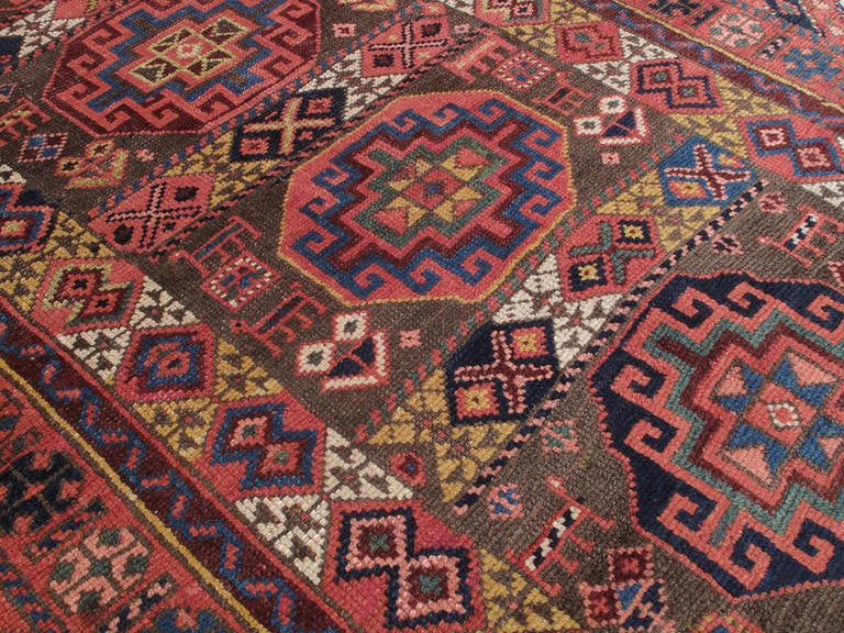 Hand-Knotted Antique Kurdish Long Rug For Sale
