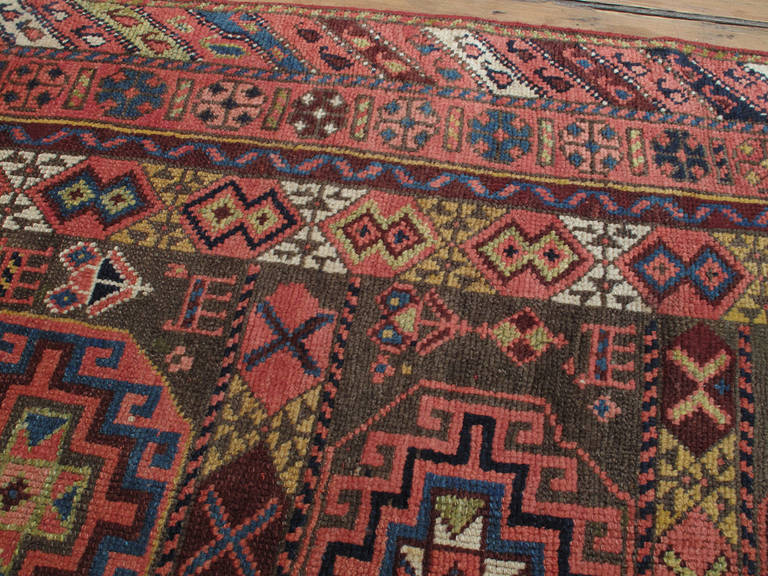 Antique Kurdish Long Rug In Good Condition For Sale In New York, NY