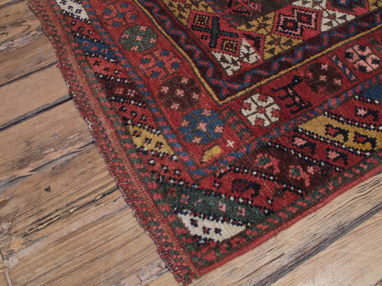 Wool Antique Kurdish Long Rug For Sale