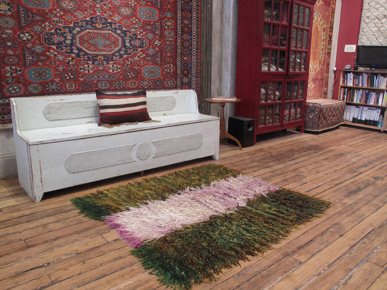 Angora Tulu in Purple and Green