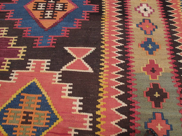 Large Azeri Kilim Rug at 1stdibs