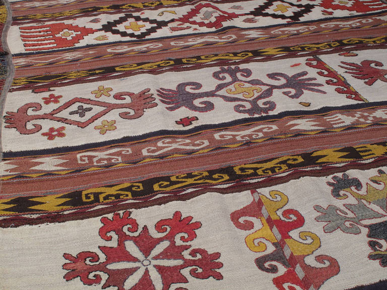 Tribal Uzbek Embroidered Kilim