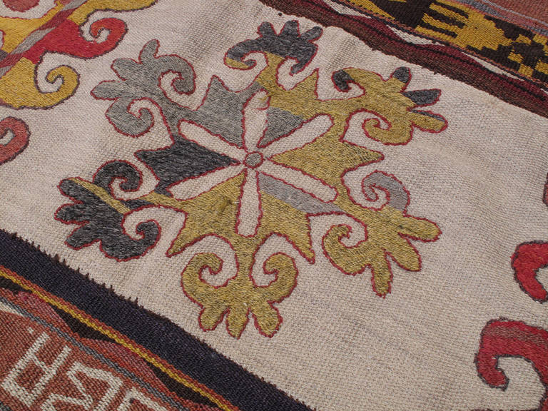 Uzbek Embroidered Kilim In Good Condition In New York, NY