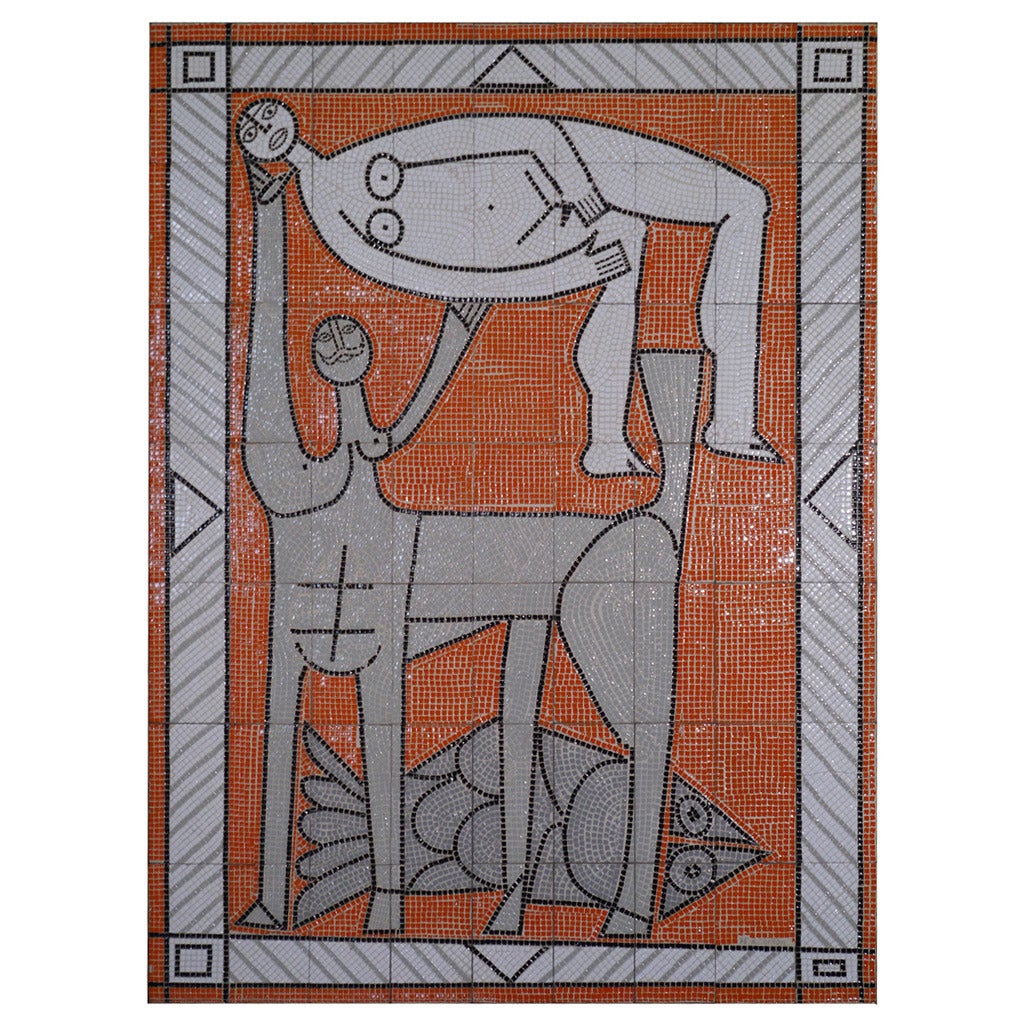Roger Capron - Rare and Huge Ceramic Panel - Vallauris 1975