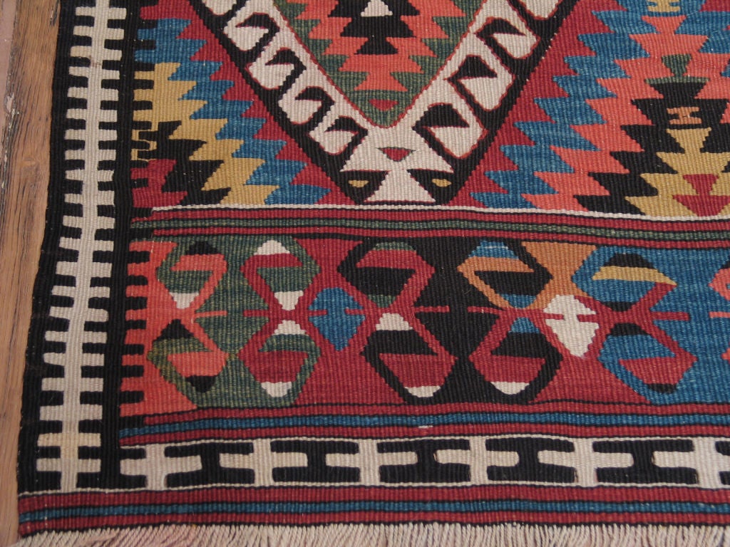 Turkish Antique Fethiye Kilim Rug For Sale