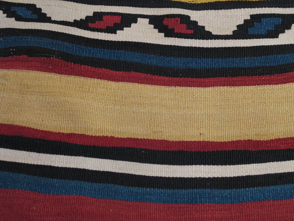 Hand-Woven Antique Shahsavan Kilim Rug For Sale