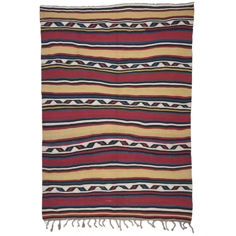 Antique Shahsavan Kilim Rug For Sale