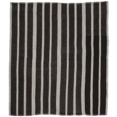 Goat Hair and Cotton Kilim with vertical bands
