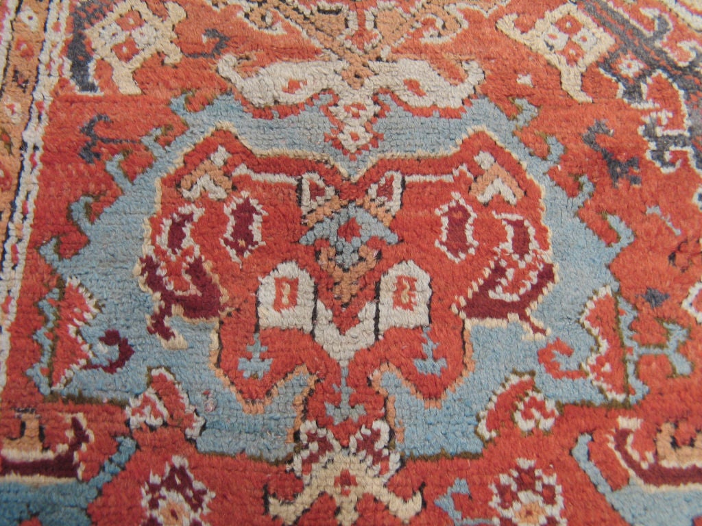 19th Century Antique Oushak Carpet