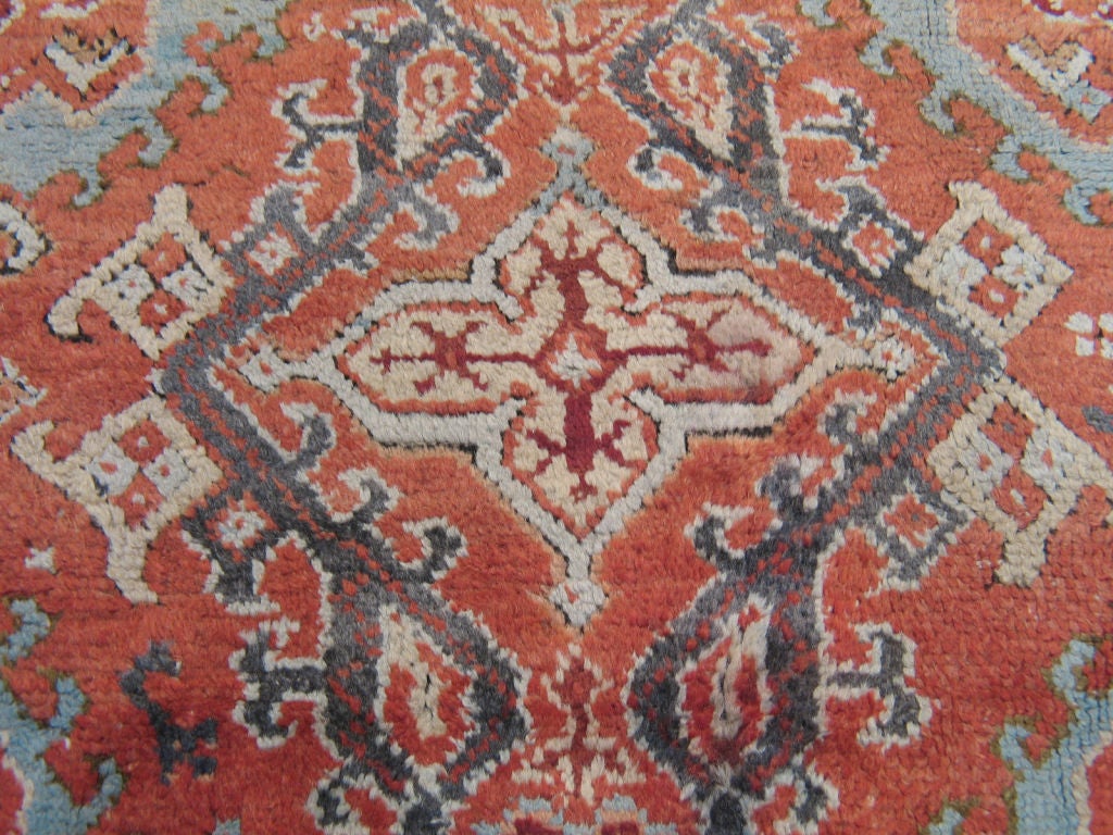 Wool Antique Oushak Carpet