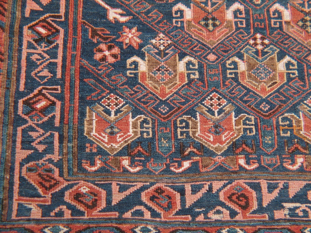 Azerbaijani Antique Sumak Runner Rug